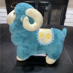 Worldplush stuffed ram blue saddle roger big horn sheep animal toy 9 inches